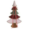 Northlight Polka Dot And Plaid Christmas Tree With Ribbon Bow Decoration - 31.5"