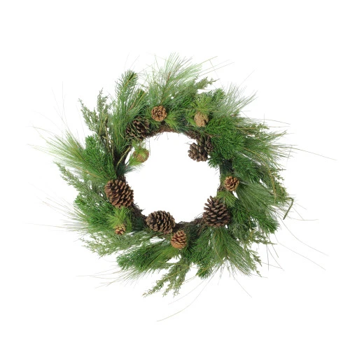 Northlight Real Touch™? Mixed Pine And Pinecone Artificial Christmas Wreath - 24" - Unlit 1 Northlight Real Touch™? Mixed Pine And Pinecone Artificial Christmas Wreath - 24" - Unlit