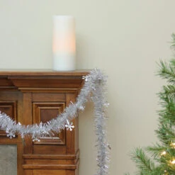 Northlight 50" X 2.75' Silver Snowflakes Tinsel Artificial Christmas Garland - Unlit -Northlight Sale Store xqbdahbuuy9zdgnmy57lanftesjqvc0y 87749.1665433296