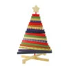 Adjustable Wooden Christmas Tree Decoration - 15.5" - Multicolor