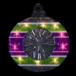Christmas Central Lighted Shimmering Christmas Ornament Window Silhouette - 15.5" - Clear Lights