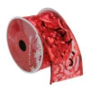 Northlight Swirls Of Red Christmas Wired Craft Ribbon 2.5" X 10 Yards