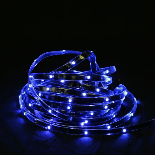 18' Blue LED Outdoor Christmas Linear Tape Lighting - Black Finish 1 18' Blue LED Outdoor Christmas Linear Tape Lighting - Black Finish